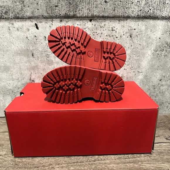 RED TIMBERLAND TODDLER BOOTS - Picture 4 of 4